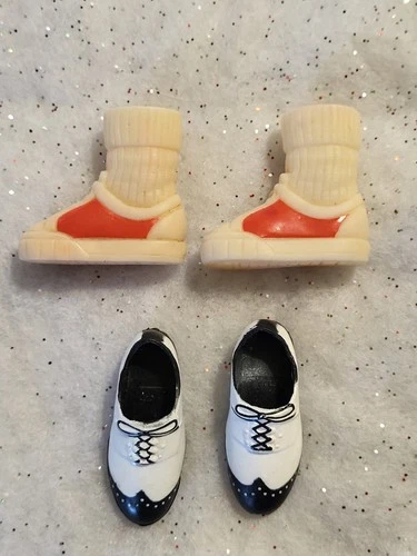 2 Pair Vintage Barbie KEN Shoes, Dress Shoes, Tennis Shoes