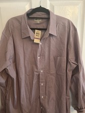 Men's Shirt Haggar XXL Burgundy Button Down Wrinkle Resistant. New With Tags M11