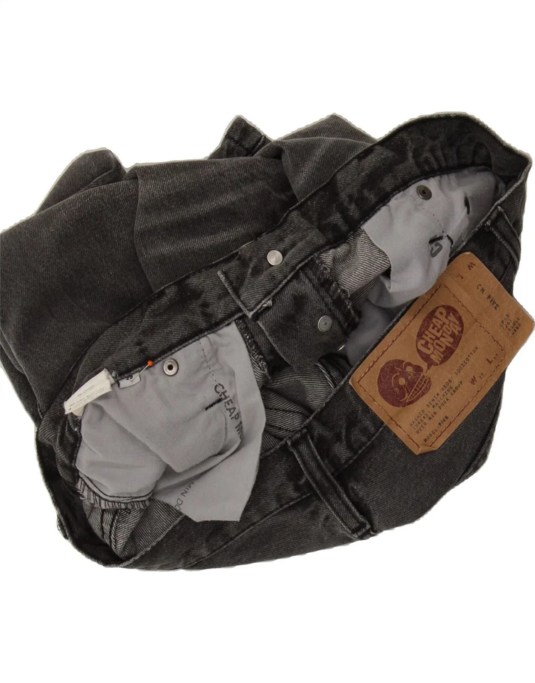 Pantalones Cortos Denim CHEAP MONDAY W29 Para Hombre Pequeños Gris Algodón CV54 Foto 3 de 3