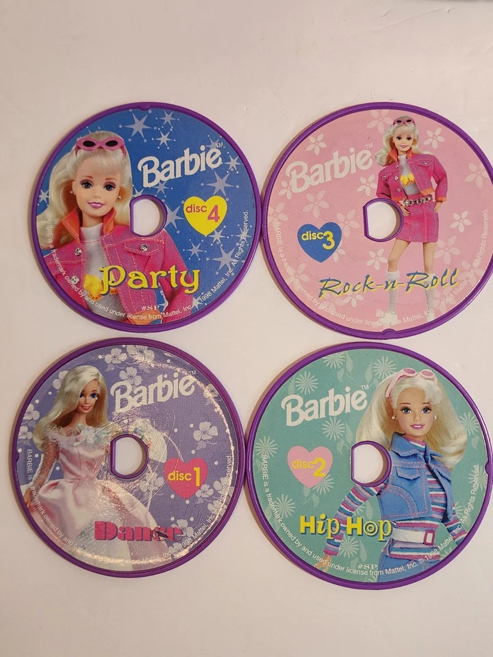 Vintage Barbie Dance with Me Talking BOOMBOX BE-160 COMPLETE & WORKING 4Cds/Taps - Image 3 of 4