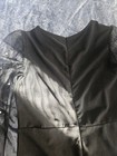 NWOT Black Jumpsuit Faux Pearls On Mesh Sleeves Size Large — photo 5