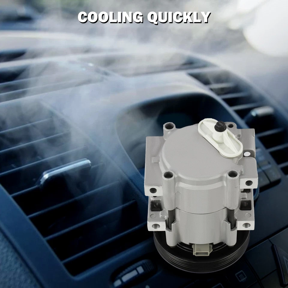 For 1998-2000 Ford F-100 Ranger 1998-2001 Mazda B2500 2.5L AC A/C Compressor - Image 4 of 4