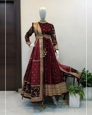 GOWN SALWAR KAMEEZ PAKISTANI INDIAN WEDDING PARTY WEAR DRESS BOLLYWOOD SUIT NEW