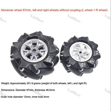 McNamag Wheels Omnidirectional Wheels [L+R] Without Couplings Fast shipping New