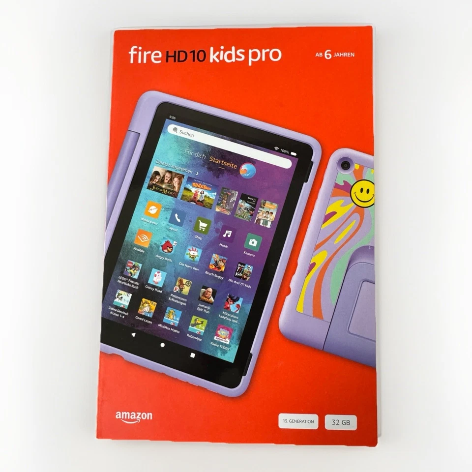 Amazon Fire HD 10 Kids Pro Tablet Neuste Version Happy Day LilaHülle NEU OVP