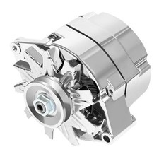 Alternator Chrome 1 Wire Self Exciting Street Rod GM 305 350 BBC SBC, Replaces