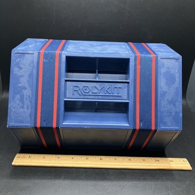 Rolykit S-11 Blue Roll Up Storage Organizer Jewelry Tackle Box Craft Sewing