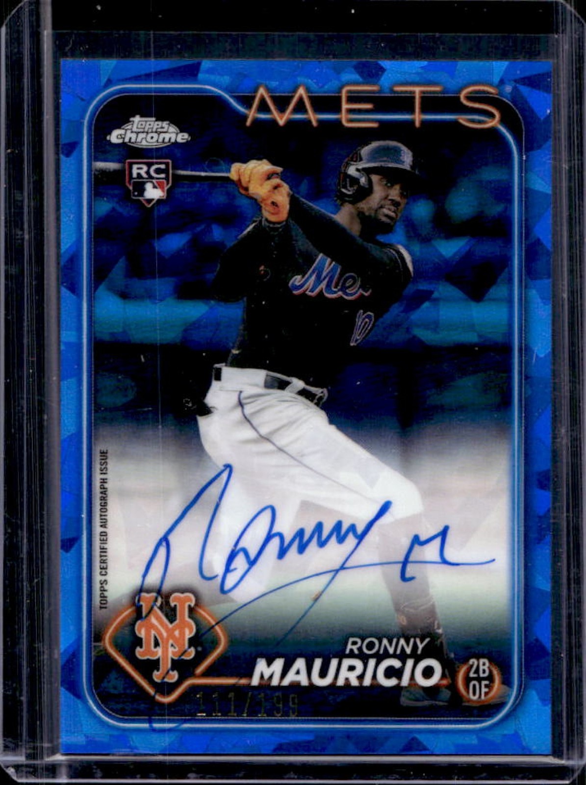2024 Topps Chrome Update Sapphire Ronny Mauricio Auto RC Rookie #111/199 Mets
