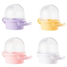 Antisplash Parakeets Feeder Large Capacity Bird Dispenser Box with Perch