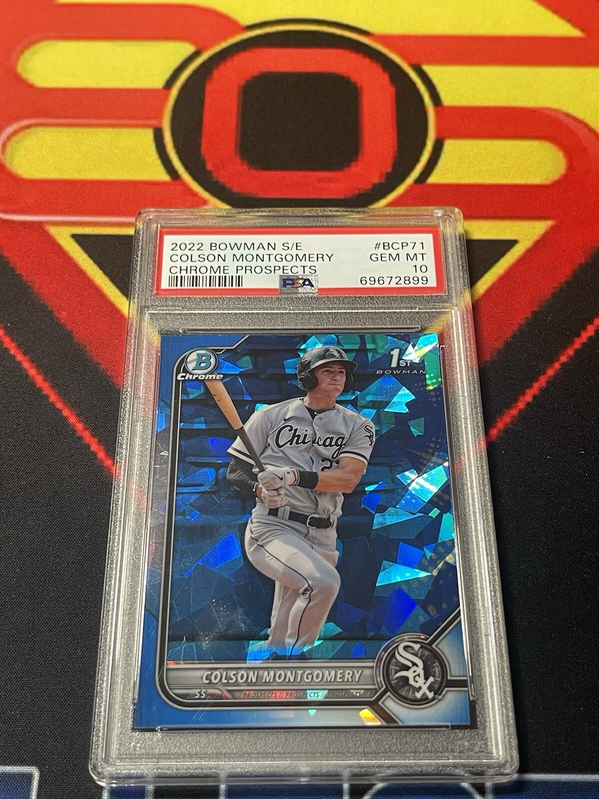 2022 Bowman S/E Colson Montgomery Sapphire Chrome Prospects 1st #BCP71 PSA 10