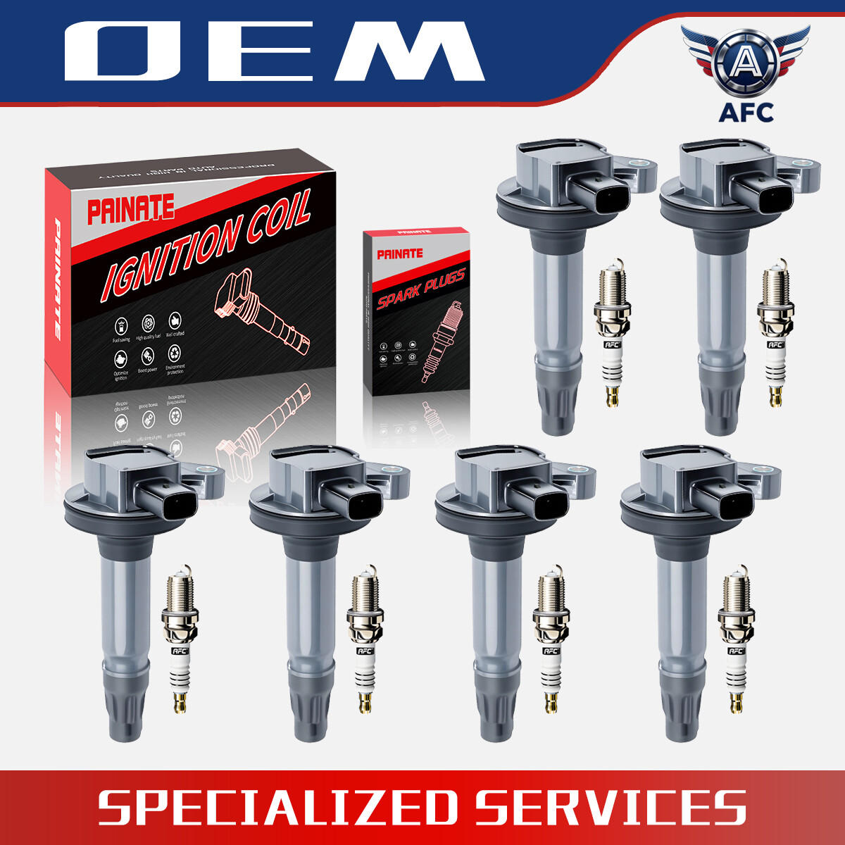 6 spark plugs +Ignition coil packs For Ford Edge explorer Lincoln 3.5L 3.7L oem