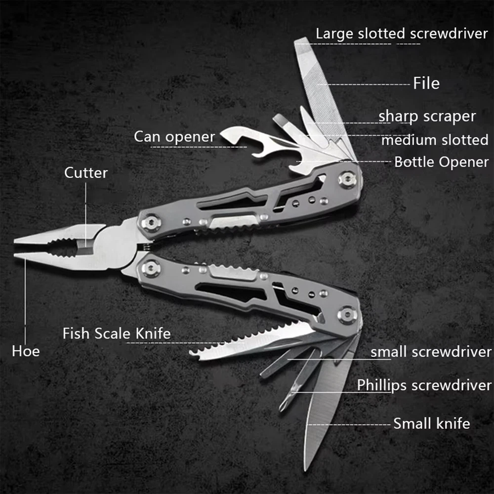 Survival Multi Tool Plier Folding Pocket Knife for Camping & Outdoor