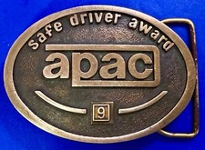 APAC Asia-Pacific Economic Coop Safe Driver Award Brass Tone Jostens Belt Buckle