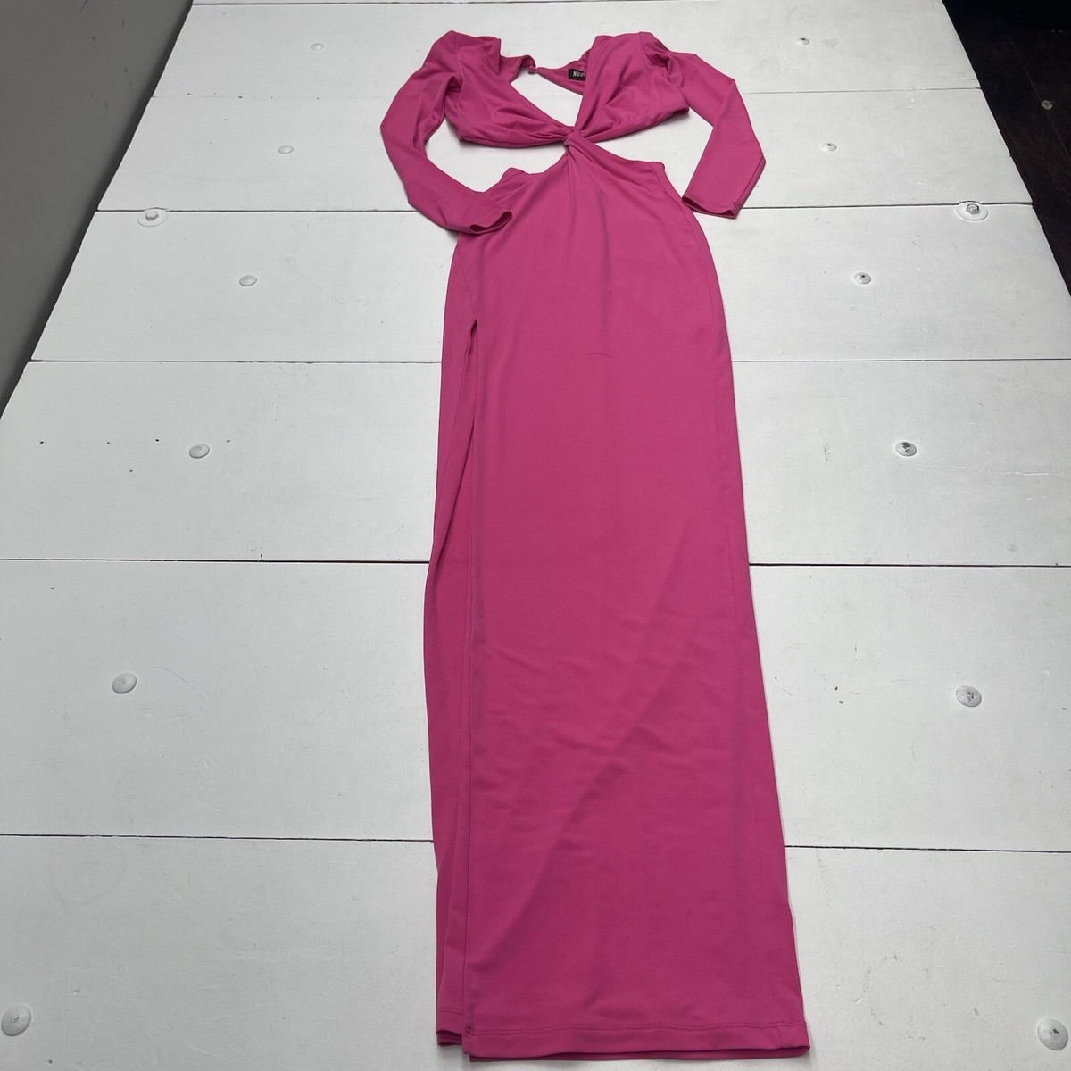 Nookie Hot Pink Jewel Gown Bodycon Maxi Dress Women's Size XS | eBay