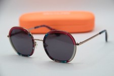NEW WOOW SUPER BUSY 1 COL 1385 PURPLE TEAL TORT GOLD SUNGLASSES W/CASE 50-21