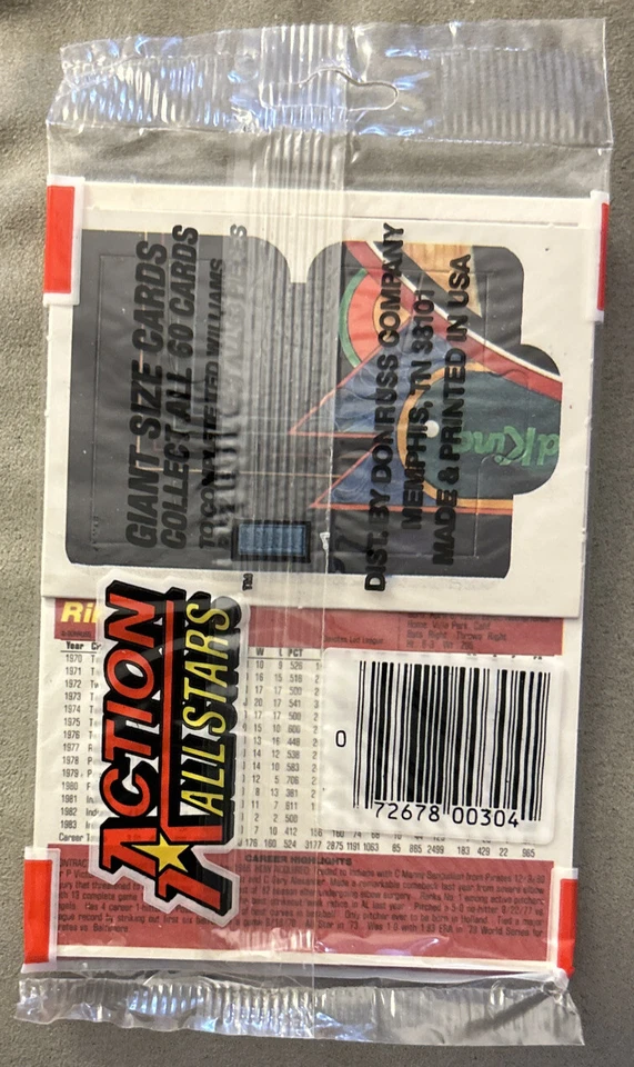 1984 Donruss Action All Stars Pack Jack Clark Giants Bert Blyleven Indians - Imagem 2 de 2