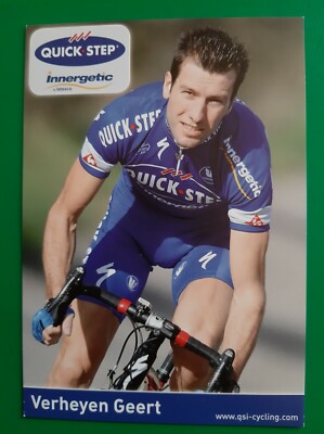 CYCLING cycling card GEERT HEHYEN team QUICK STEP Innergetic 2007