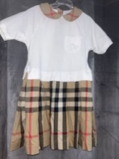 B urberry Girls' Veronica Plaid Jersey T-Shirt Dress