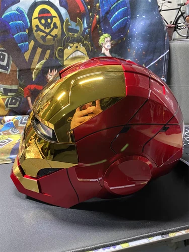 Iron Man Gold MK5 Helmet Electronic Voice Activated Open&Close Mask Autoking New - Picture 17 of 24