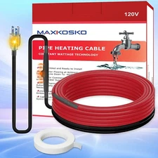 7FT Constant Wattage Heat Tape for Water Pipe Freeze Protection