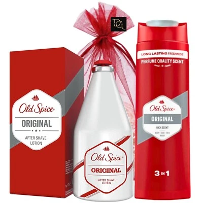 Old Spice Original After Shave Lotion 100ml & Shower Gel 400ml XL in a Gift Bag