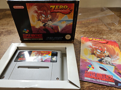SNES SUPER NINTENDO - ZERO THE KAMIKAZE SQUIRREL #AAP NOE PAL CIB