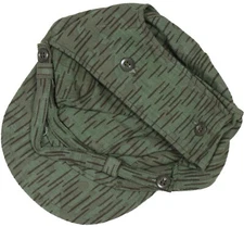 Small (55) - Czech Army Rain Camo Field Cap Hat East German NVA M60 Strichtarn