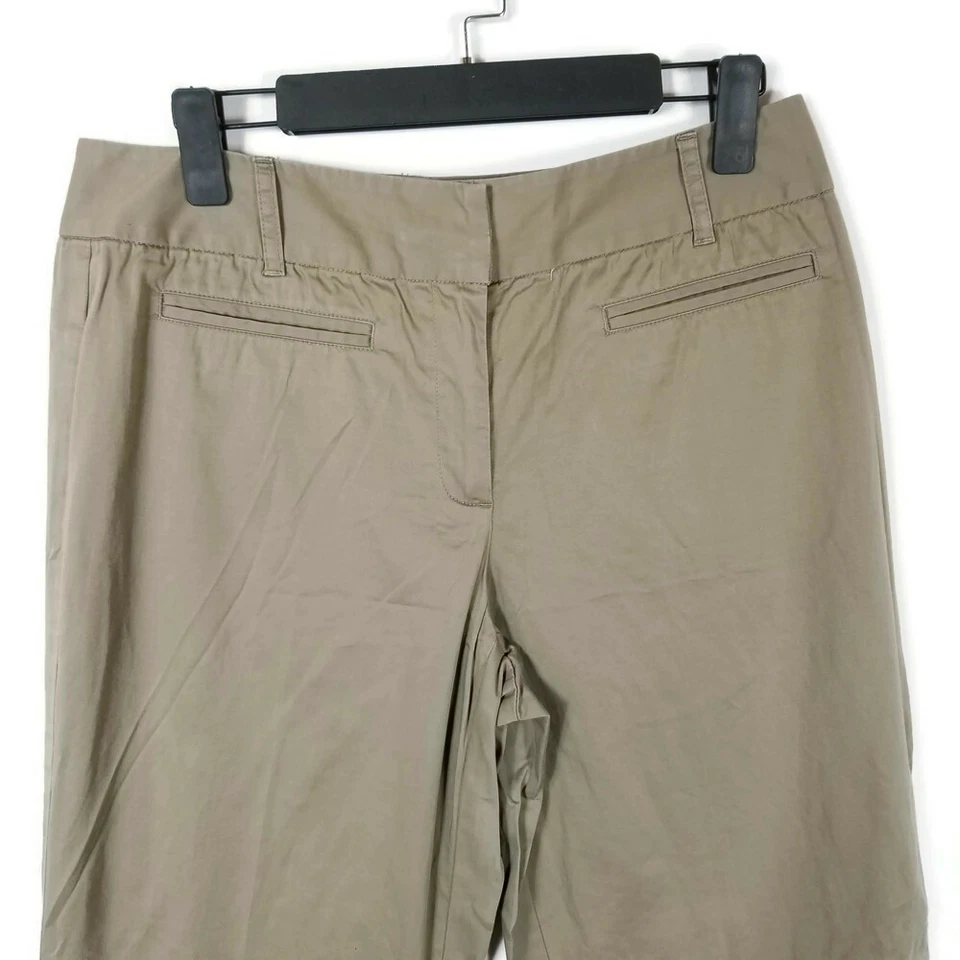 Talbots Stretch Sateen Chino Pant Womens 8 Tan Bootcut Mid Rise 31x32 - Image 2 of 4