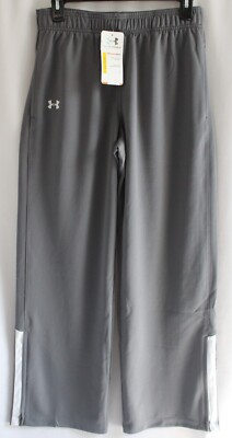 Under Armour Womens Size S Campus Knit Athletic Pants Graphite/White 1239019