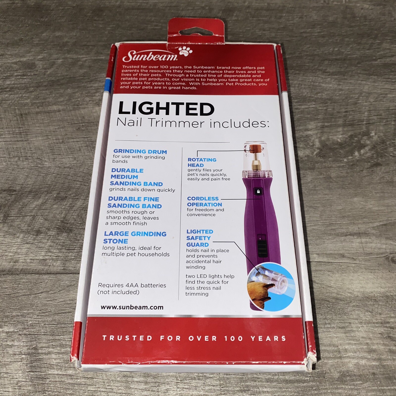 sunbeam lighted nail trimmer