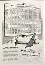 Northwest Airlines Northwest Passage Vintage Print Ad 1946