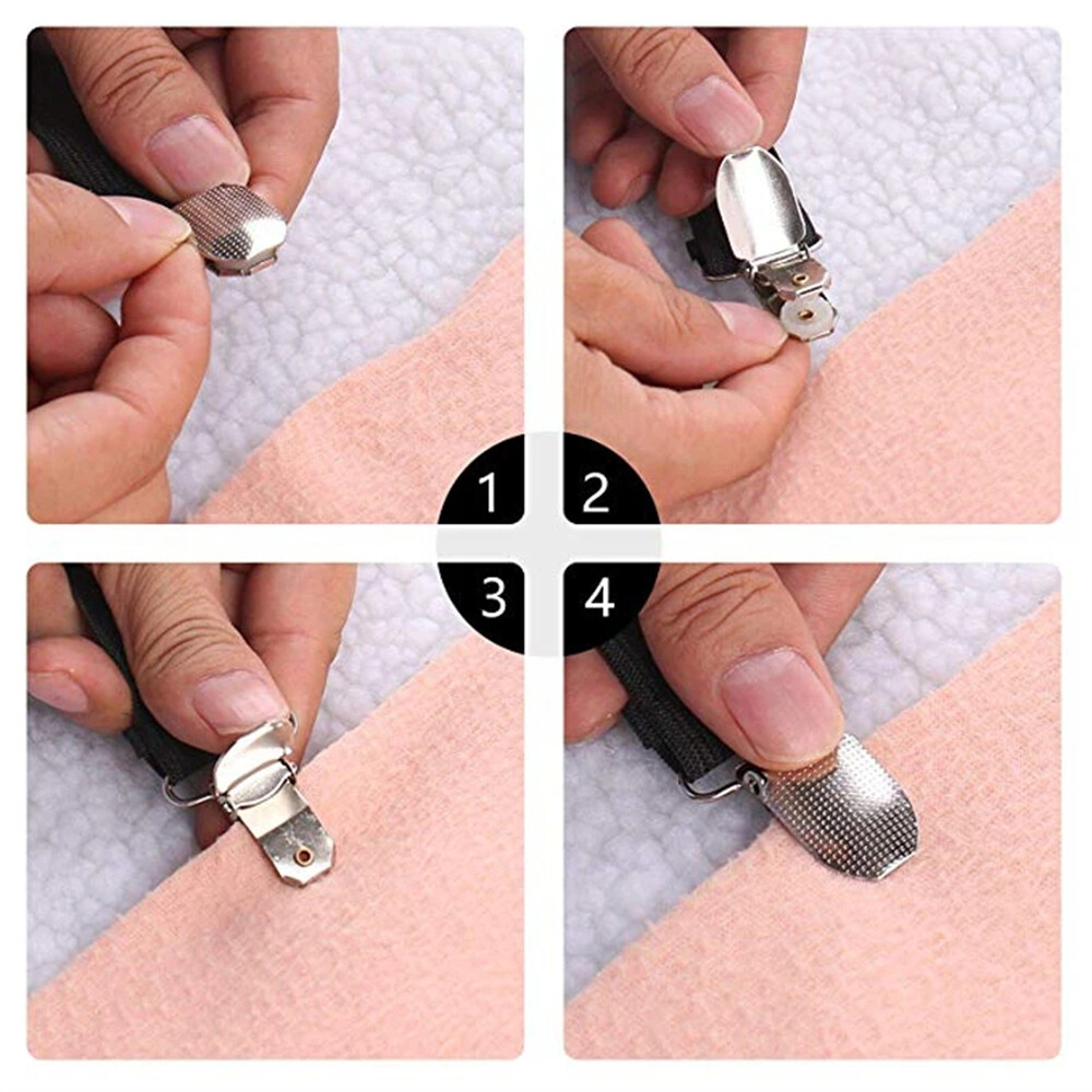 Elastic Straps Clips Crisscross Bed Sheet Grippers Suspender Mattress