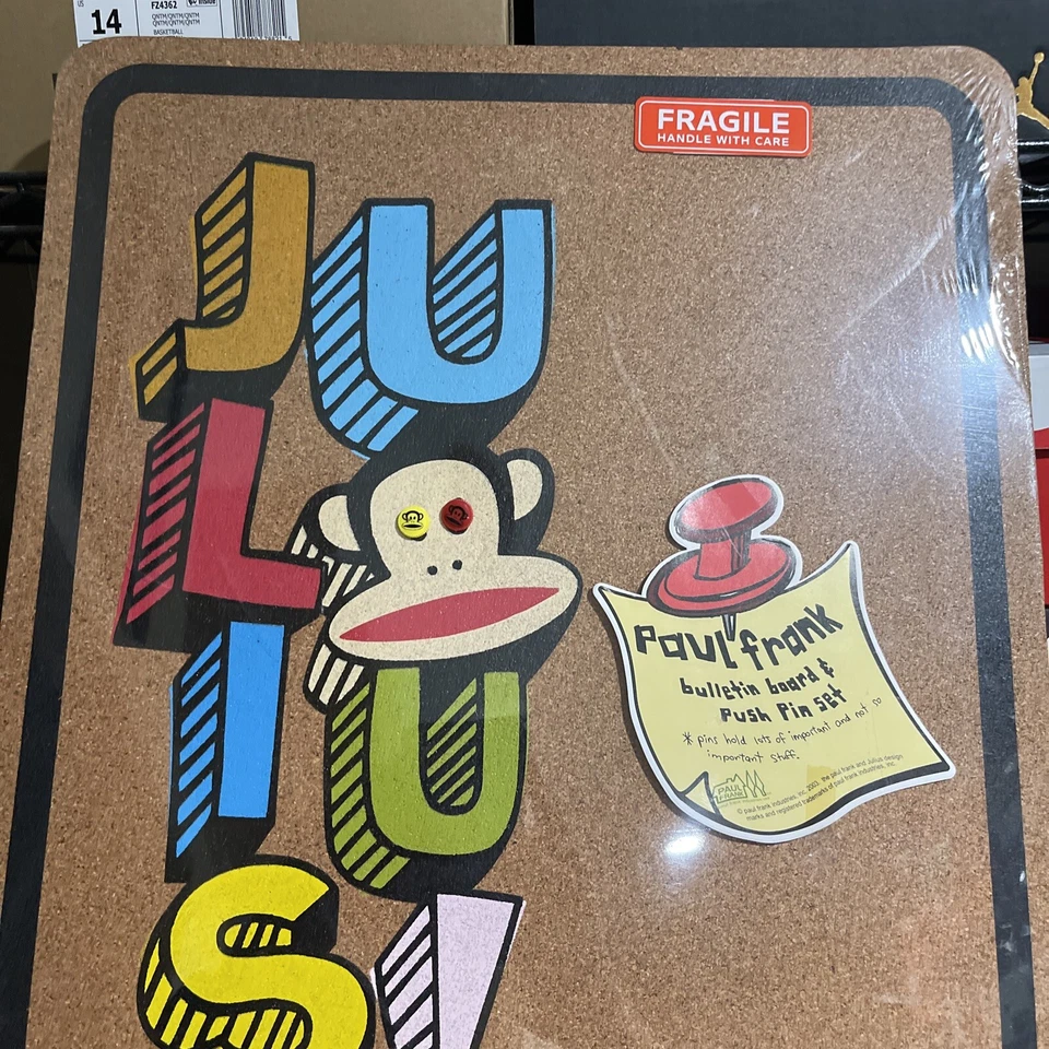 Paul Frank Bulletin Board & Push Pin Set Julius Designer Y2K Home Decor Cork - Image 2 of 4