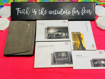   2008 AUDI R8 OWNERS MANUAL + RNS-E NAVIGATION BK ( HARDCOVER MAIN BK) 4.2L  