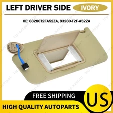 83280T2FA52ZA For Honda Accord 2013-2017 Left Driver Sun VIsor illuminated ivory