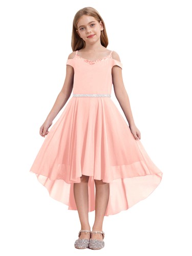 Girl Leotard Wedding Dress Lyrical Dancewear Pageant Ball Gown Dinner Maxi Prom - Picture 14 of 62