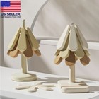 Tree Foldable Pot Holder 3PCSet Silicone tree motif Table Pad Heat Resistant
