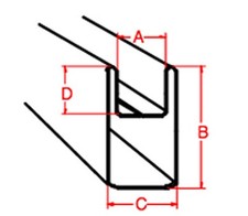 U Zinc - 3/8" - 6ft Cut Into 3 - 24" Pieces 