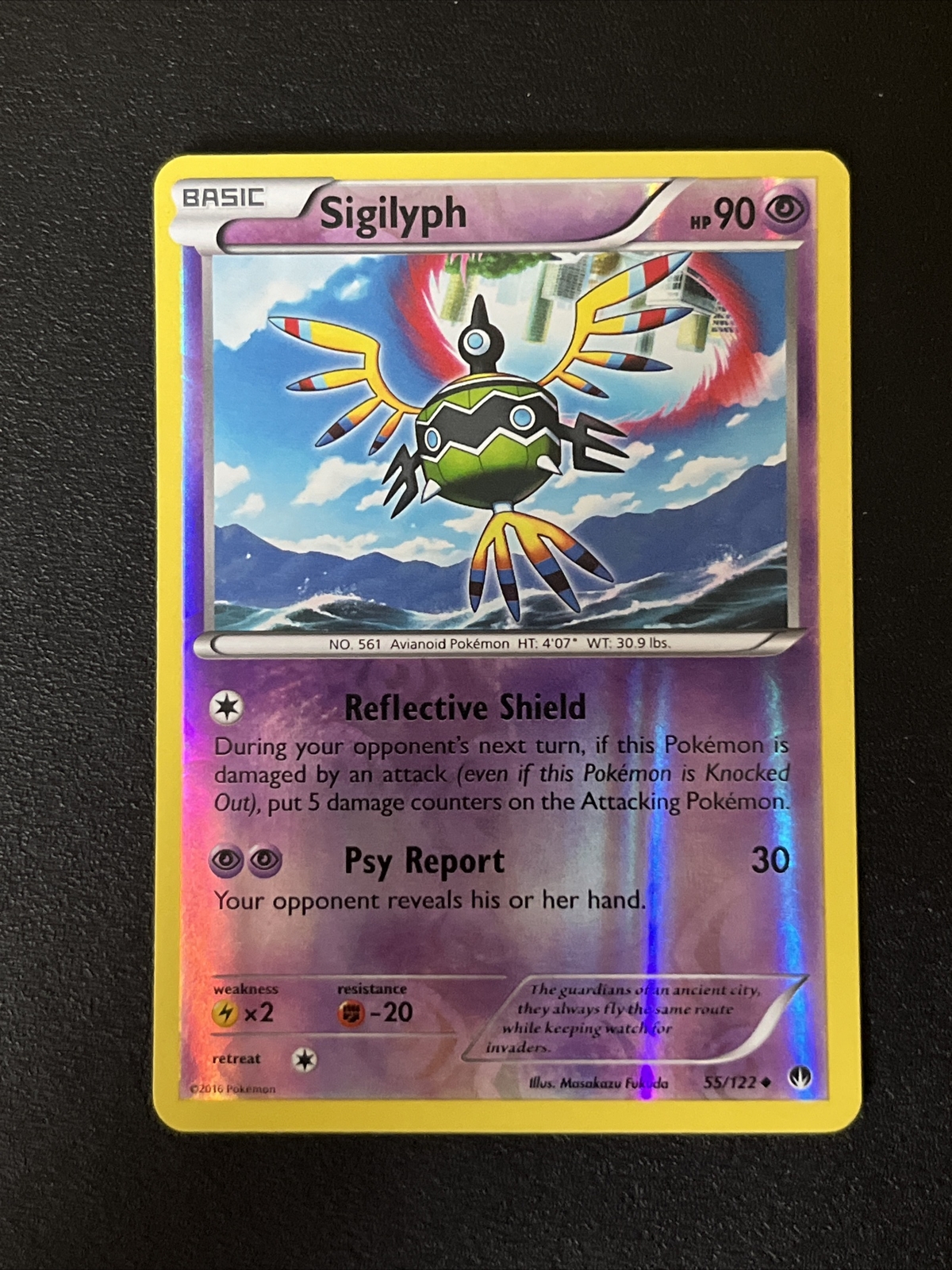 Sigilyph 55/122 UC Reverse Holo Pokemon TCG Card BREAKpoint NM
