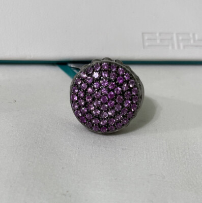 EFFY BH Silver Ring Size 7.0 Pink Sapphire 1.60 CT s , Round Shape New With Tags