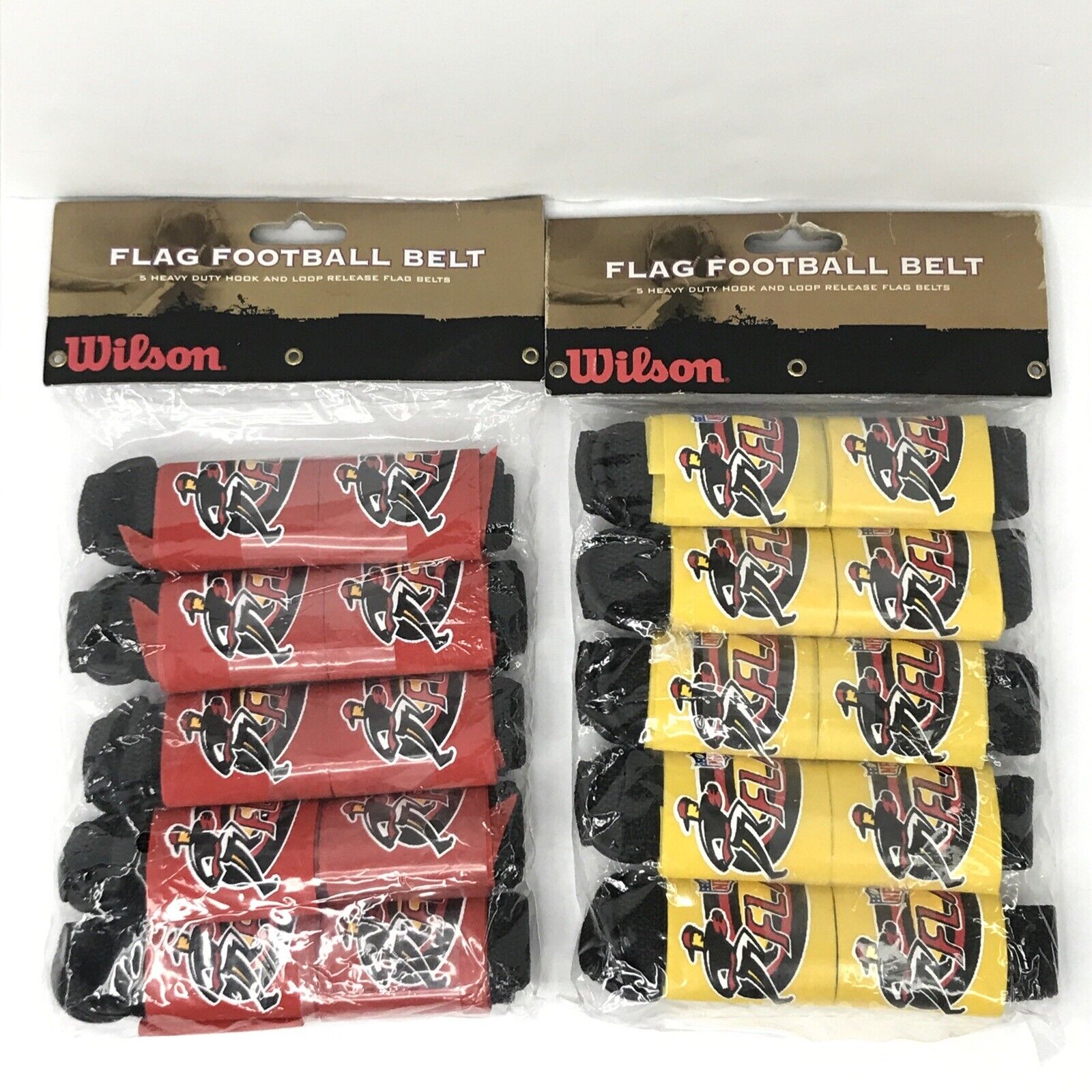 Wilson NFL Flag Football Belt 5 Pack Package for sale online eBay