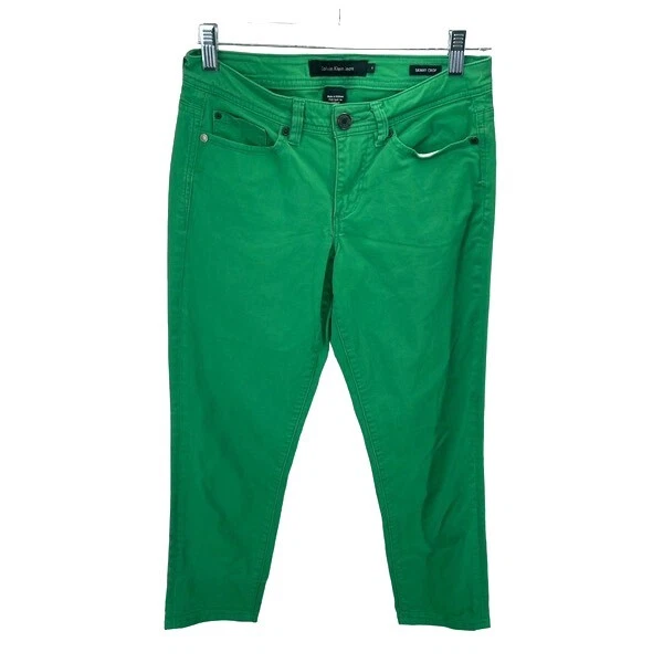 Calvin Klein Jeans skinny crop green jeans stretch cotton st
