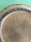 Vintage large spatterware / spongeware mixing / serving bowl natural brown color — photo 7