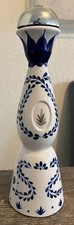 Clase Azul Reposado Tequila 750ml talavera pottery bottle with cap blue & white