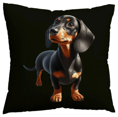 Kissenbezug Dackel Dachshund Teckel Jagdhund Jagt Dackelwelpe Dac Schwarz 402909