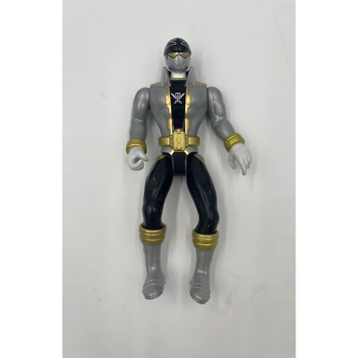 Power Rangers Super Megaforce Action Figure 10'' Black & Silver Makes Noise Talks