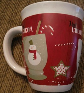 holiday mugs with hot cocoa