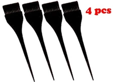 4 pcs Reusable Hair Coloring Translucent Dye Color Tint Perm Relaxer Brush Black