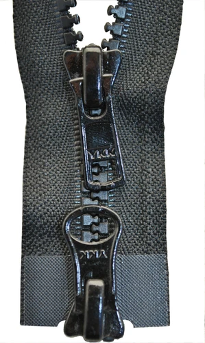YKK Strong 2 Way Zip Plastic 8mm Black 20-200cm for Jackets etc