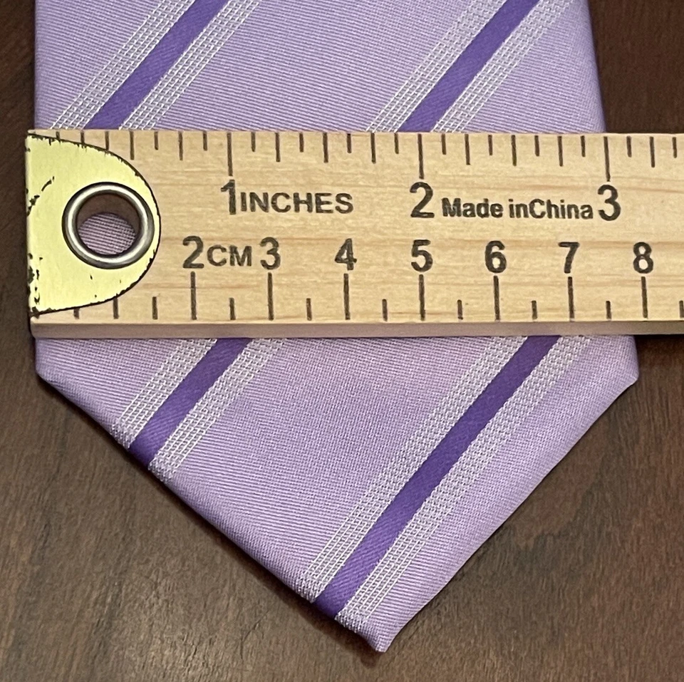 Corbata de cuello Sean John púrpura 96 % poliéster 4 % metálica para hombre hecha en China Foto 4 de 4